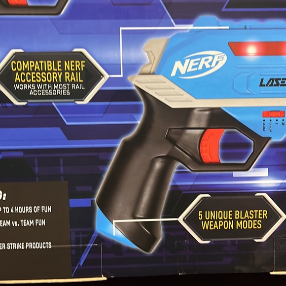 NIB Nerf Laser Strike 2 pack laser guns gun blue green - Picture 5 of 7